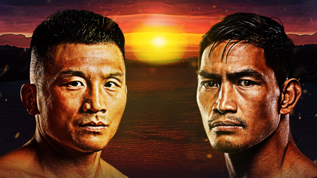 “The Warrior” Zhang Lipeng (kiri) akan menghadapi Eduard “Landslide” Folayang dalam laga puncak ONE: BATTLEGROUND II. Foto: ONE Championship