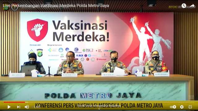 Konpers vaksinasi merdeka oleh Polda Metro Jaya. Foto: Dok. Polda Metro Jaya