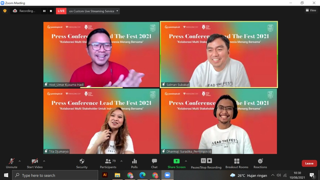 Dokumentasi Press Conference Acara Lead The Fest 2021 yang Diselenggarakan di Jakarta, Selasa (11/08/2021)