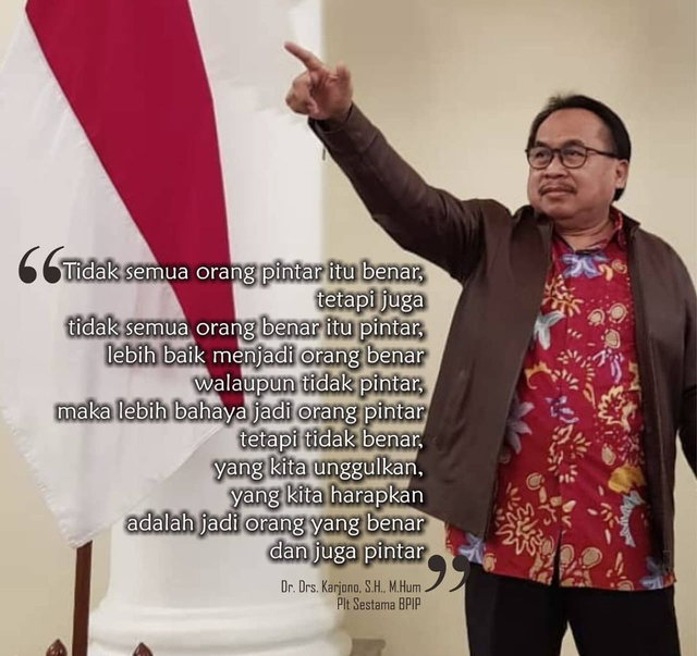 Plt. Sekretaris Utama BPIP, Dr. Karjono
