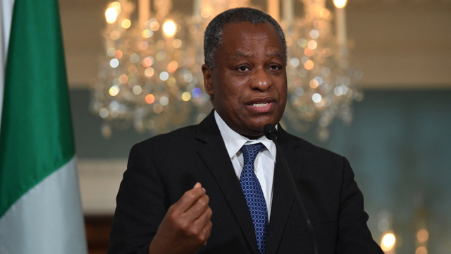 Menteri Luar Negeri Nigeria Geoffrey Onyeama. Foto: Eric BARADAT/AFP