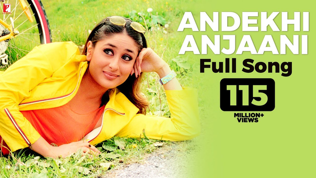 Lirik lagu "Andekhi Anjaani" - Lata Mangeshkar & Udit Narayan. Foto: YouTube/YRF