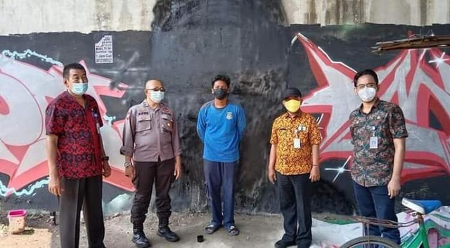 Mural Jokowi Not Found yang sudah dihapus. Foto: Polres Tangerang