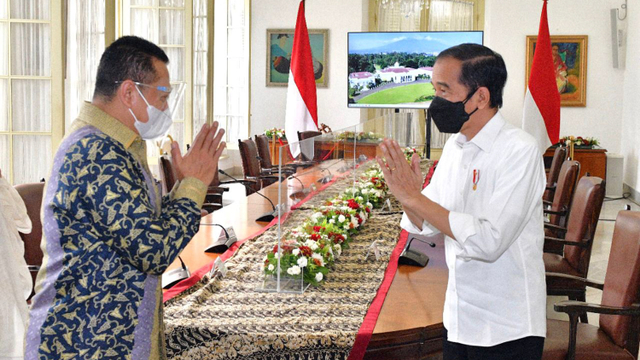 Ketua MPR RI Bambang Soesatyo bertemu Presiden Joko Widodo di Istana Bogor. Foto: Dok. Istimewa