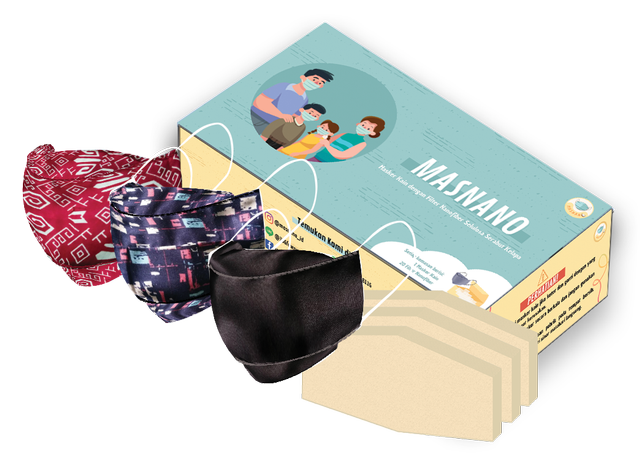 Produk Masnano dengan filter berbahan serabut kelapa.