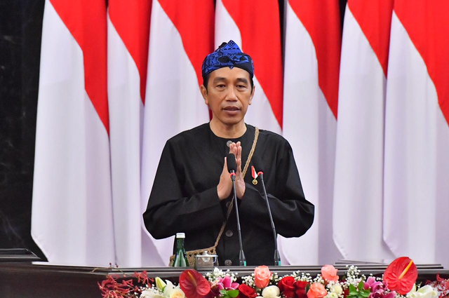 Jokowi saat Pidato Kenegaraan.  Foto: Dok. Agus Suparto