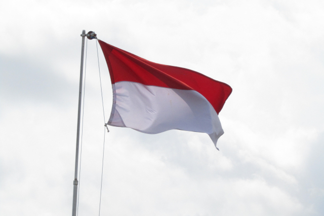 Ilustrasi lagu Indonesia dikumandangkan saat bendera berkibar. Sumber: Unsplash.com