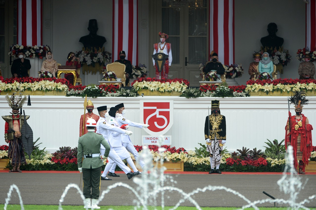 Ilustrasi upacara HUT RI di Istana Negara. Sumber: setkab.go.id