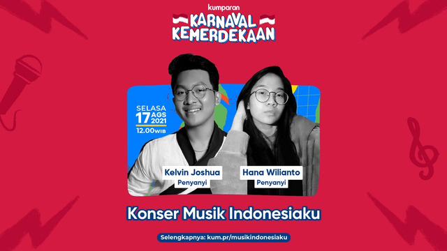 Kelvin Joshua dan Hana Wilianto di Karnaval Kemerdekaan kumparan. Foto: kumparan
