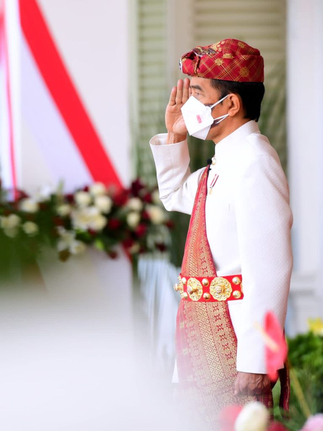 Presiden Jokowi saat Upacara Peringatan Detik-Detik Proklamasi Kemerdekaan RI, 17 Agustus 2021. Foto: Muchlis Jr/Biro Pers Sekretariat Presiden