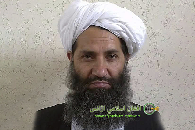 Pemimpin Taliban Afghanistan Haibatullah Akhundzada. Foto: Afghan Islamic Press via AP