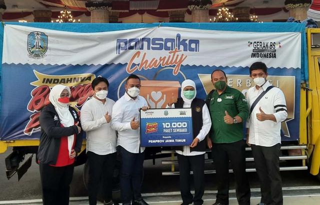 Bantuan 10 Ribu Paket Sembako dari Wahyu Kenzo Disalurkan Melalui Pemprov Jatim