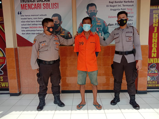 Pelaku praktik togel di Pringsewu, Lampung, diamankan pihak kepolisian. | Foto: Ist