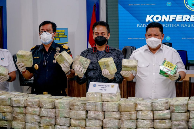 BNN Ungkap Penyelundupan 218,8 Kilogram Sabu Jaringan Aceh. Foto: BNN