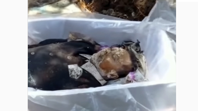  Jenazah almarhum Johny Julius Tayuyung, yang masih utuh walaupun sudah 11 tahun dikuburkan