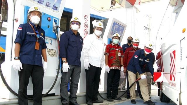 Peresmian SPBG di Kaligawe, Semarang.