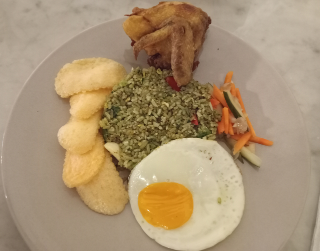 Nasi Goreng Bongkaran yang terbuat dari bayam. Foto-foto: Masruroh/Basra