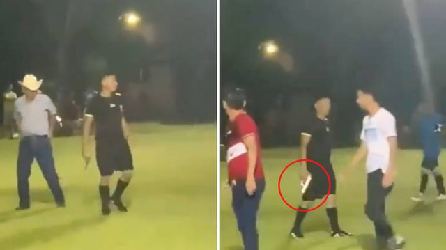 Wasit di Honduras keluarkan pistol dalam pertandingan amatir. Foto: Dok. Istimewa