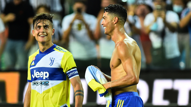 Pemain Juventus Cristiano Ronaldo saat melawan Udinese pada pertandingan Liga Italia di Dacia Arena, Udine, Italia. Foto: Massimo Pinca/REUTERS
