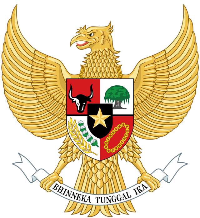 Semboyan Bhinneka Tunggal Ika terletak pada burung Garuda Pancasila. Foto: Pixabay