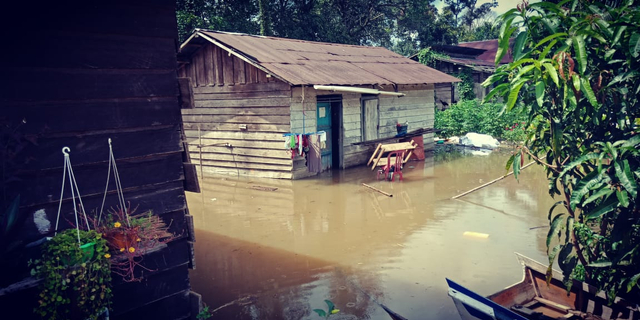 Banjir di Kecamatan Arut Utara, Kabupaten Kotawaringin Barat, Kalteng. Foto: BNPB
