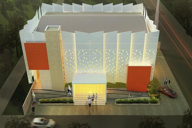 Progres pembangunan Masjid  At Tabayyun di Kompleks Perumahan Taman Villa Meruya, Jakarta Barat. Foto: Dok. Istimewa