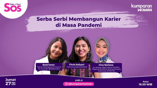 Saksikan IG Live kumparanWOMAN Serba-serbi Membangun Karier di Masa Pandemi. Foto: kumparan