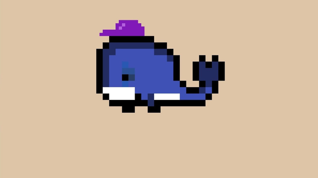 Salah satu koleksi meme Weird Whales yang dijual Benyamin Ahmed. Foto: Benyamin Ahmed (@ObiWanBenoni) via Twitter