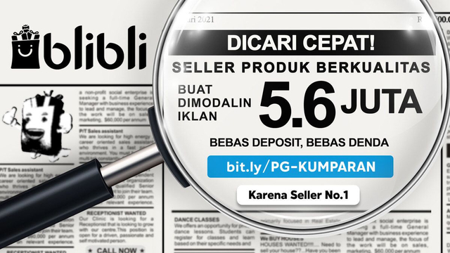 Blibli tawarkan promo untuk jadi seller. Foto: kumparan