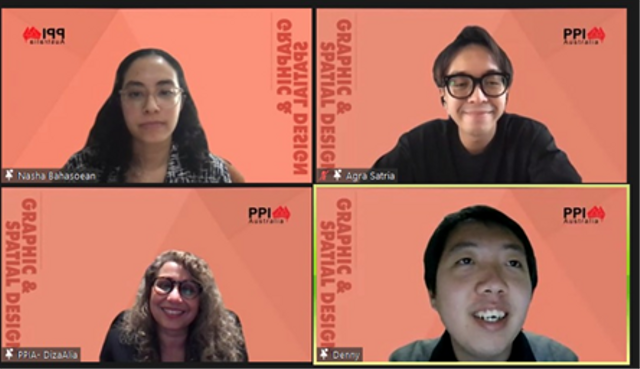 (Narasumber : Nasha Bahaoean & Agra Satria, MC : Denny, Moderator : Diza Alia dari PPI Australia)