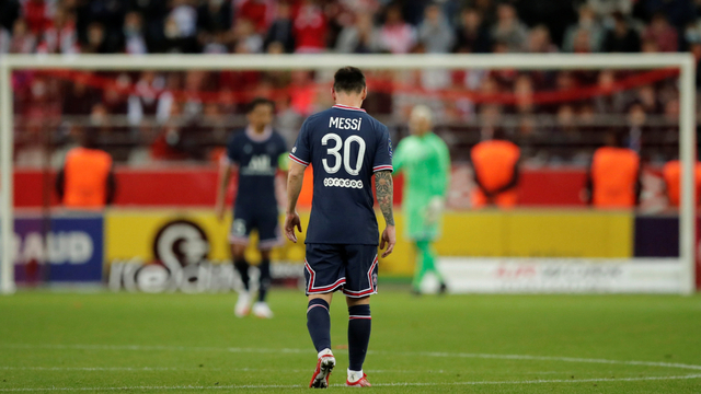 Pemain Paris St Germain Lionel Messi. Foto: Benoit Tessier/REUTERS