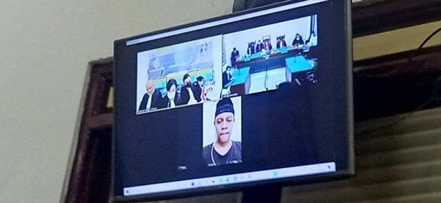 Persidangan Imam terdakwa penghina istri korban tenggelam KRI Nanggala. Foto: Dok. Istimewa