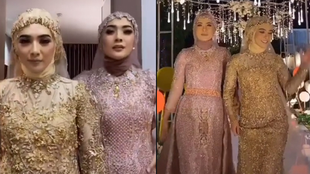 Saudara kembar nikah berbarengan. (Foto: @twinny.id/TikTok)