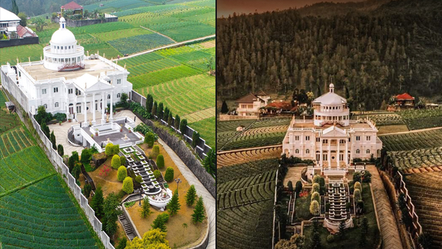 Rumah mewah di tengah sawah. (Foto: @magetanbanget/Twitter/Arizz Pewarizz/Google Maps)
