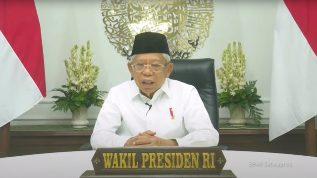 Ma'ruf di malam HUT ke-13 LPSK. Foto: Dok. Setwapres