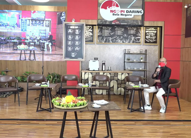 Kegiatan Ngopi Daring Bela Negara dengan tema Gastro Bela Negara