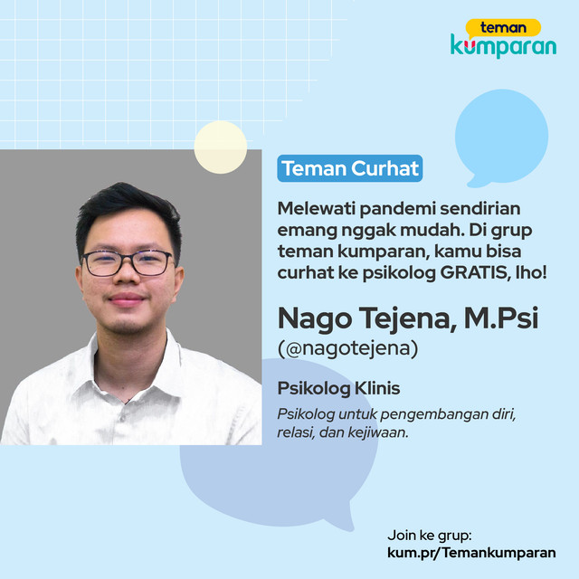 Program Teman Curhat: Mengatasi Demotivasi Bersama Nago Tejena. Foto: kumparan