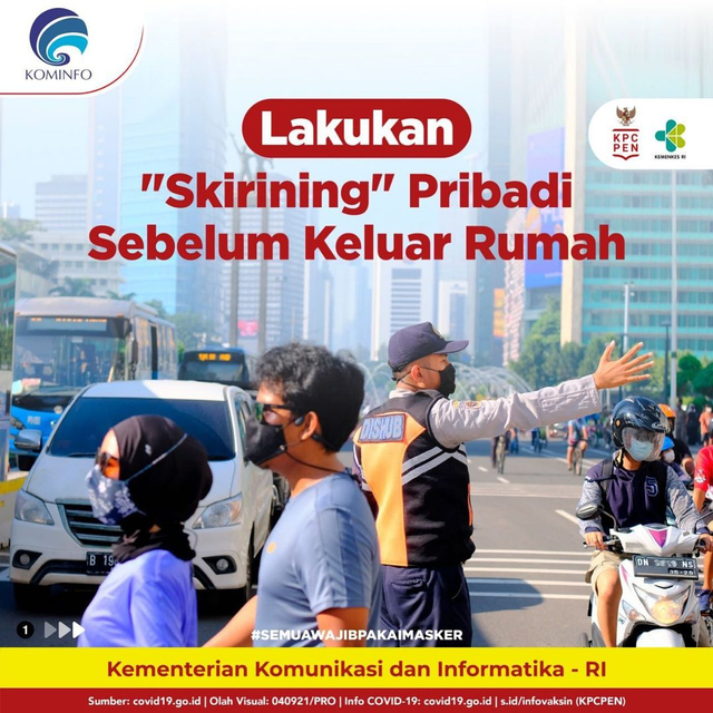 Imbauan sebelum keluar rumah. Foto: Instagram/@reisabrotoasmoro