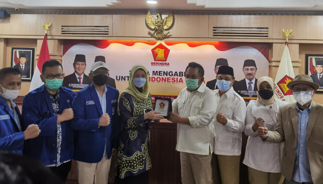 DPW PAN Jawa Barat saat berkunjung ke Kantor DPD Partai Gerindra Jawa Barat. (Foto: DPD Partai Gerindra Jabar).