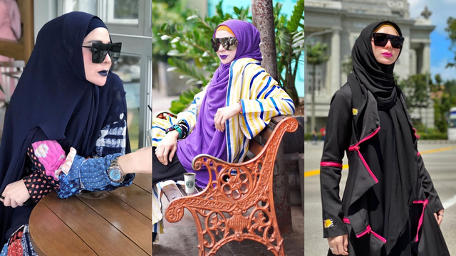 Tampilan Unik Sarah Vi, Selalu Pakai Warna Lipstik Senada dengan Baju & Hijab. Foto: dok. Instagram @sarahvi_