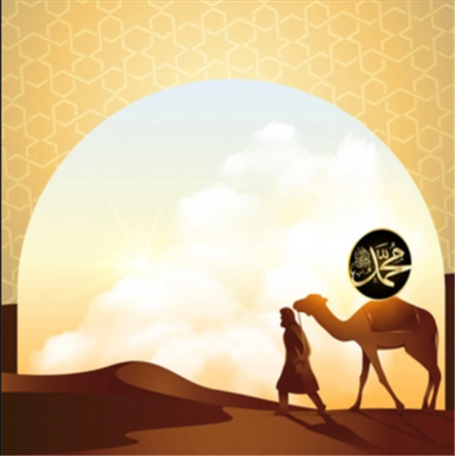 Ilustrasi Nabi Muhammad yang akan menampaikan wahyu Allah. https://www.freepik.com/