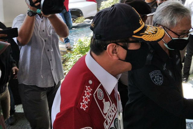 Menkumham Yasonna Laoly tiba di Lapas Klas I Tangerang guna mengecek kondisi para narapidana, Rabu (8/9). Foto: Dok. Istimewa