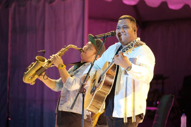 Aksi panggung Andmesh Kamaleng di Prambanan Jazz 2020. Foto: Twitter/PrambananJazz