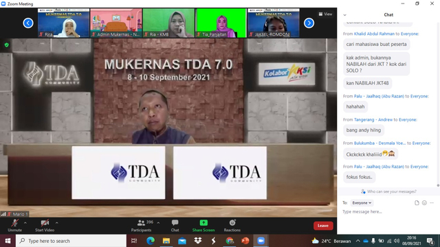 Pertama Kali, TDA 7.0 Gelar Mukernas Online: Pengurus Cetak Wirausaha Tangguh