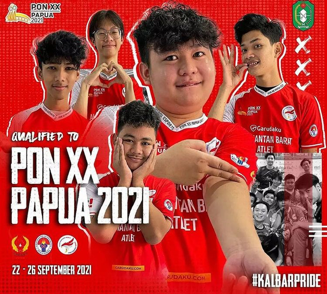 Tim MLBB Kalbar yang lolos ke PON XX Papua. Foto: Dok Hi!Pontianak