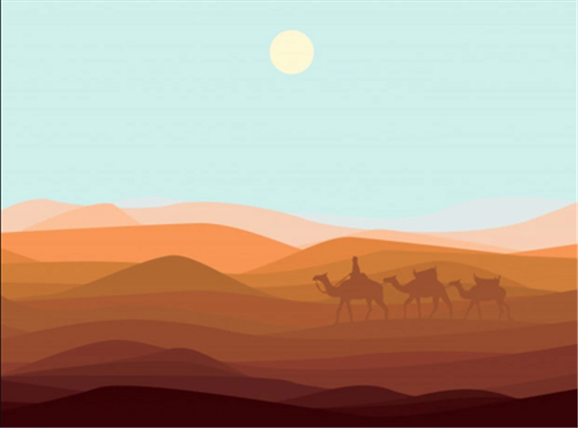 Ilustrasi Sayyidina Umar yang mengikuti hijrahnya Nabi Muhammad ke Madinah. Sumber: https://www.freepik.com/