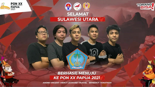 Tim Mobile Legends Sulawesi Utara yang lolos ke PON XX Papua 2021