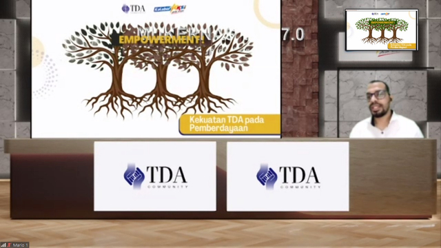 Presiden TDA 7.0, Ibrahim Mochamad Bafagih pada Mukernas live Streaming. dok