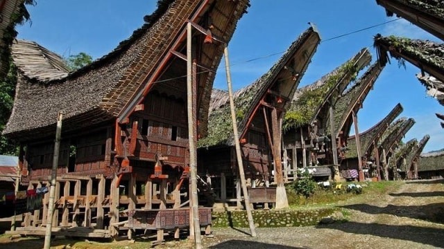Suku Toraja menempati rumah adat Tongkonan. Foto: Pixabay