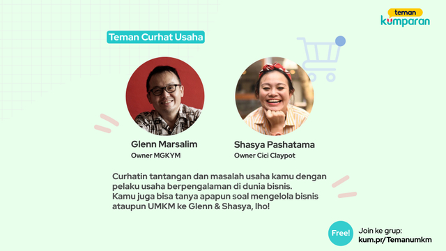 Program Teman Curhat Usaha Bersama Glenn Marsalim  dan Shasya Pashatama. Foto: dok. kumparan.